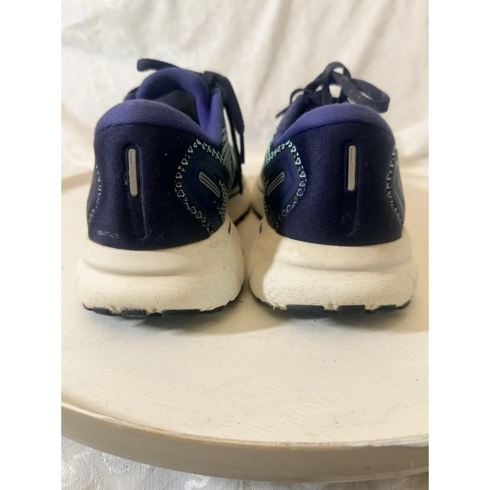 Brooks Ghost 14 Womens Running Shoes Navy Purple Seafoam 1203561B446 Size 9